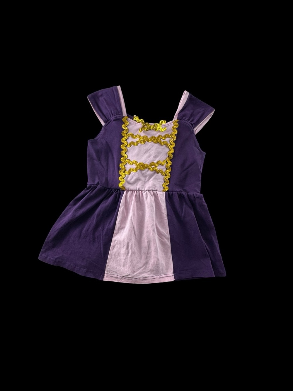 Purple & Light Pink Girls' Princess Costume Dress with Gold Trim